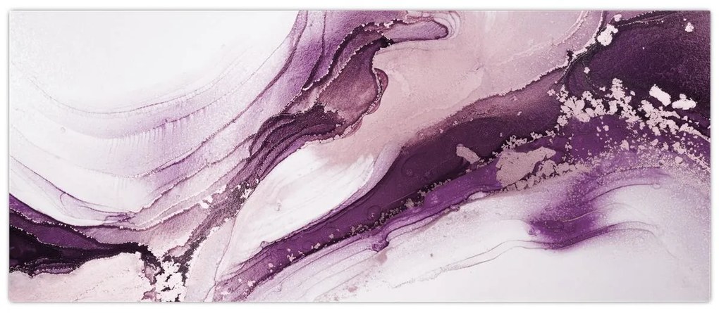 Kép - Lila folyadék művészet (120x50 cm)