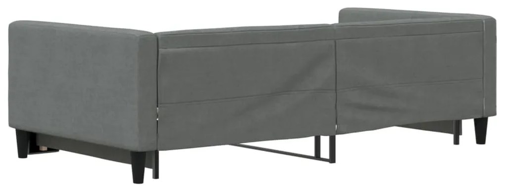 sötétszürke kihúzható szövet heverő 100 x 200 cm