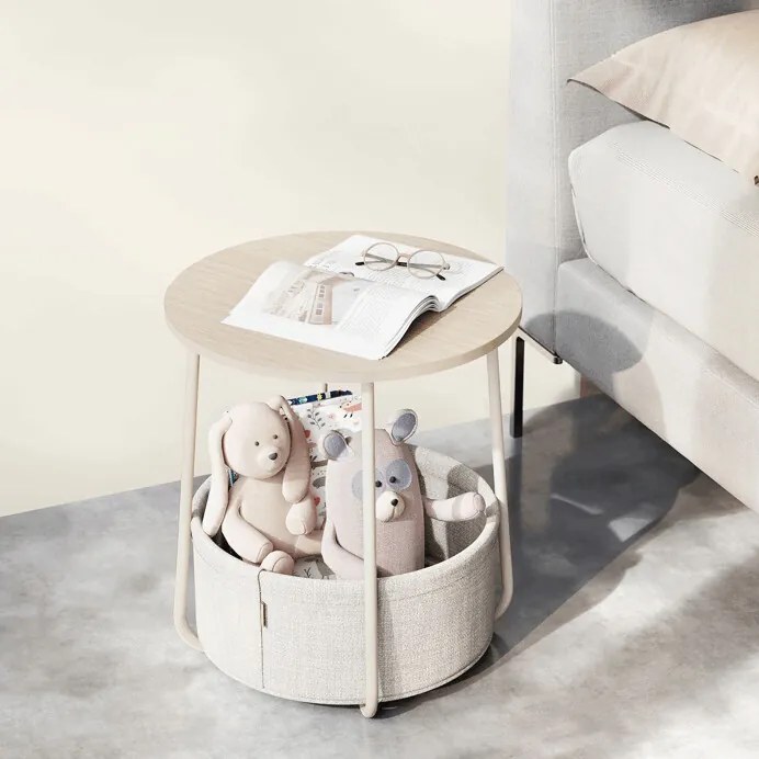 Lerakóasztal 45x45x50 cm, MDF, kasmír, AKF-E1023 CRM