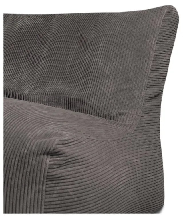 Világosszürke kordbársony babzsákfotel Sofa Seat Lounge – SLOWDOWN