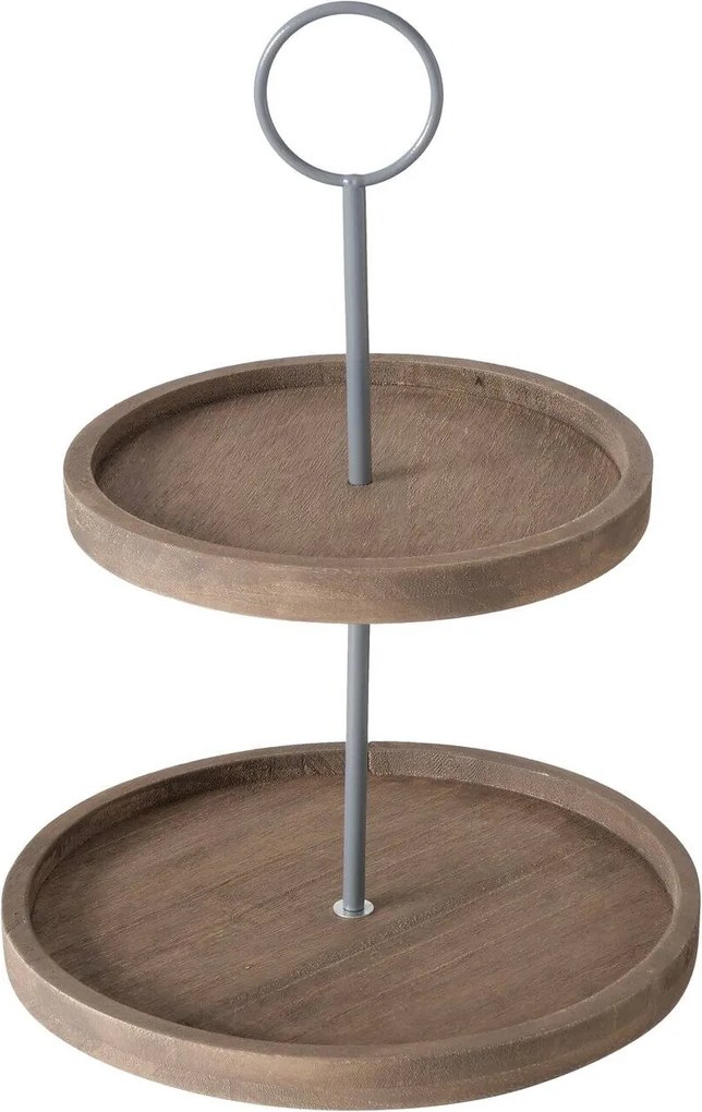 Dekorációs Patera Fából, Kétszintes, Saját Készítésű, Magassága 35 CM, Boltze Home