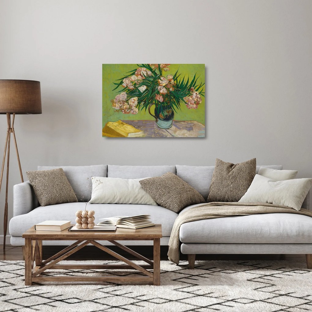 Üveg kép - Vincent van Gogh, Oleanders, reprodukciók (70x50 cm)