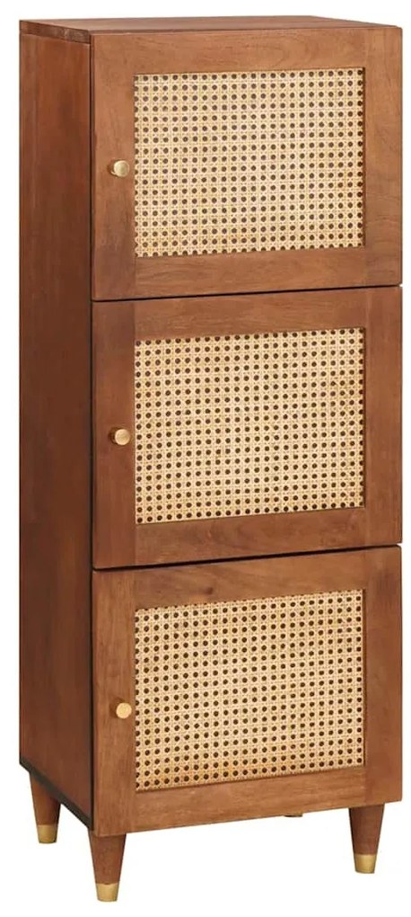 Magas szekrény Barna 40 x 33.5 x 110 cm Kanna és tömör mango fa