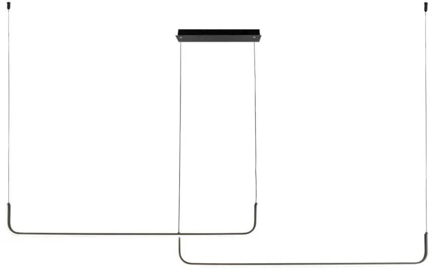 ZUMA LINE 2023199-BK RIKE Modern Led Függesztett Lámpa Fekete LED IP20