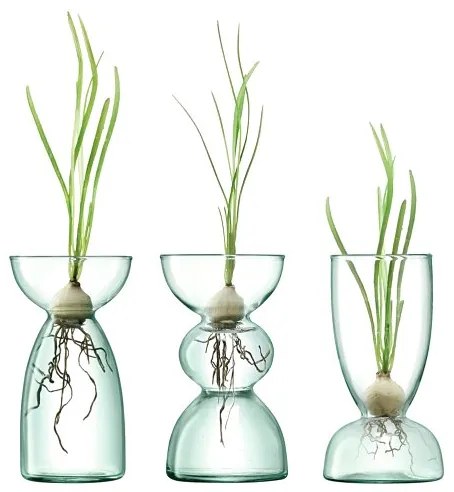 Váza szett Baldachin, magassága 13 cm, átlátszó - LSA International