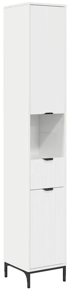 Fürdőszoba bútor szett Magas Fényű Fehér Műanyag fa, fém