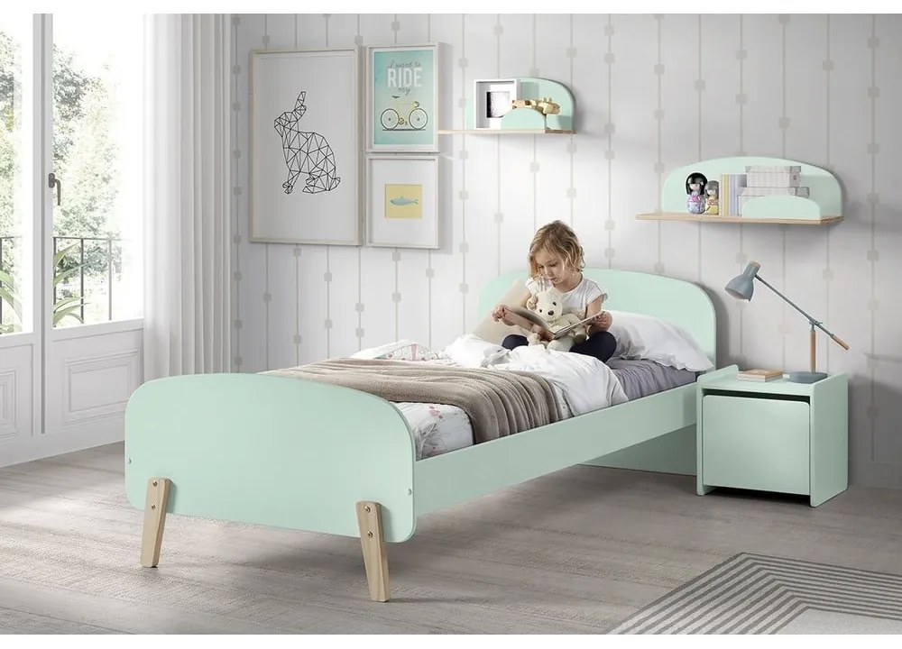 Kiddy kisméretű mentazöld fali polc - Vipack