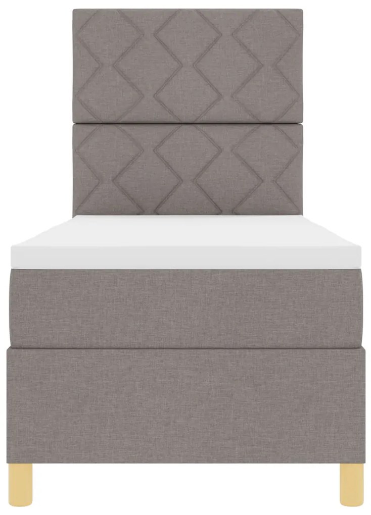 Box Spring Ágy Matraccal & LED Topszínű 80x200 cm Szövet
