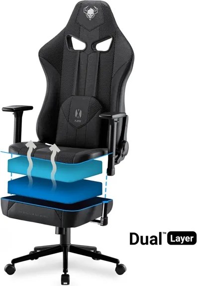 Gamer szék szövet fekete Small Size: Diablo X-Player 2.0