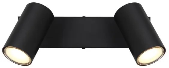 Globo 57911-2B - ROBBY 2xGU10/35W/230V fekete spotlámpa