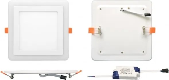 Ecolite DUO-S12W - LED Beápíthető lámpa DUO LED/12W/230V + LED/4W