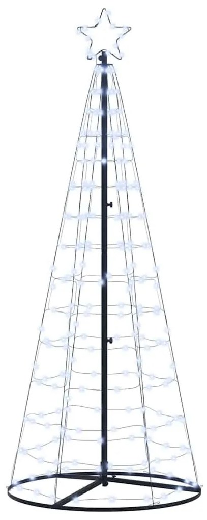 LED Karácsonyi Fenyő 390 LED-del Hideg fehér 250 cm Vas