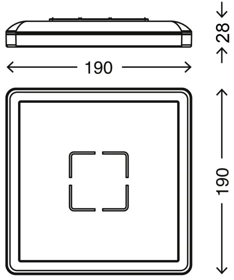 Briloner 3174-014 - LED Mennyezeti lámpa FREE LED/12W/230V 19x19 cm