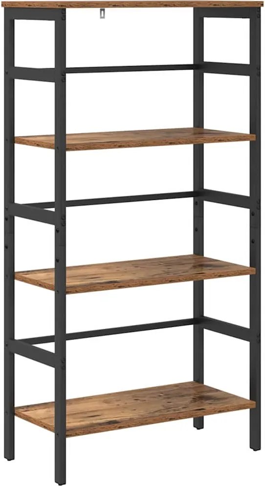 vidaXL Könyvespolc Öreg fa 60 x 29,5 x 115 cm Faanyag