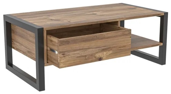 HALDIZEN konferenční stolek 55x105 cm černá/hnědá