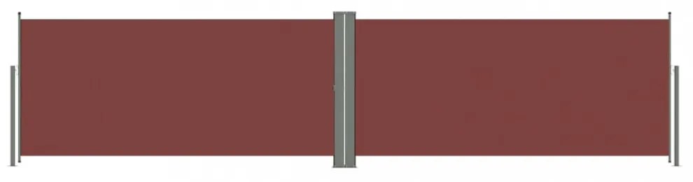 barna behúzható oldalsó napellenző 140 x 600 cm
