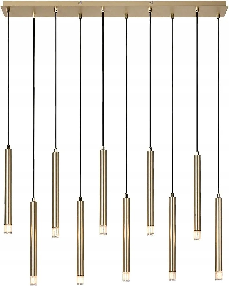 Ramira mennyezeti lámpa Rabalux 120 cm, 10 pontos, arany-átlátszó