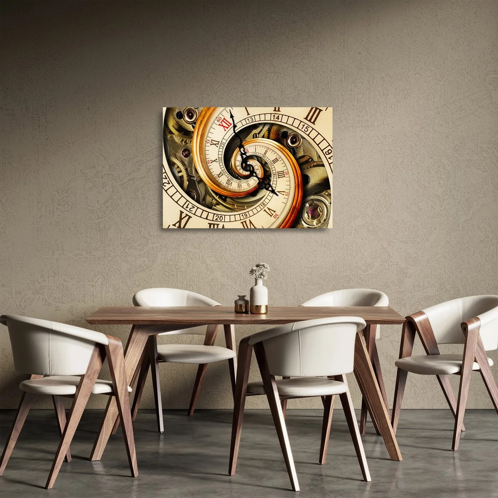 Egy óra képe (üvegen) (70x50 cm)