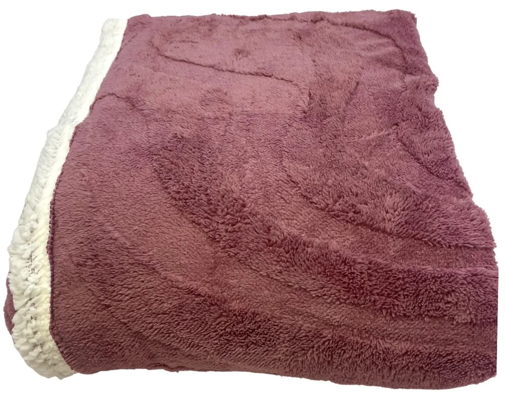 Luxus báránytakaró rózsaszín mikroplüssből 200x230cm TiaHome