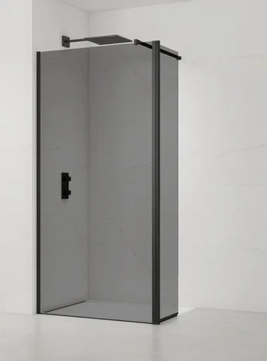 Walk-in zuhanyparaván SAT Walk-in 200 cm fekete SATBWI110KSPRCROZC