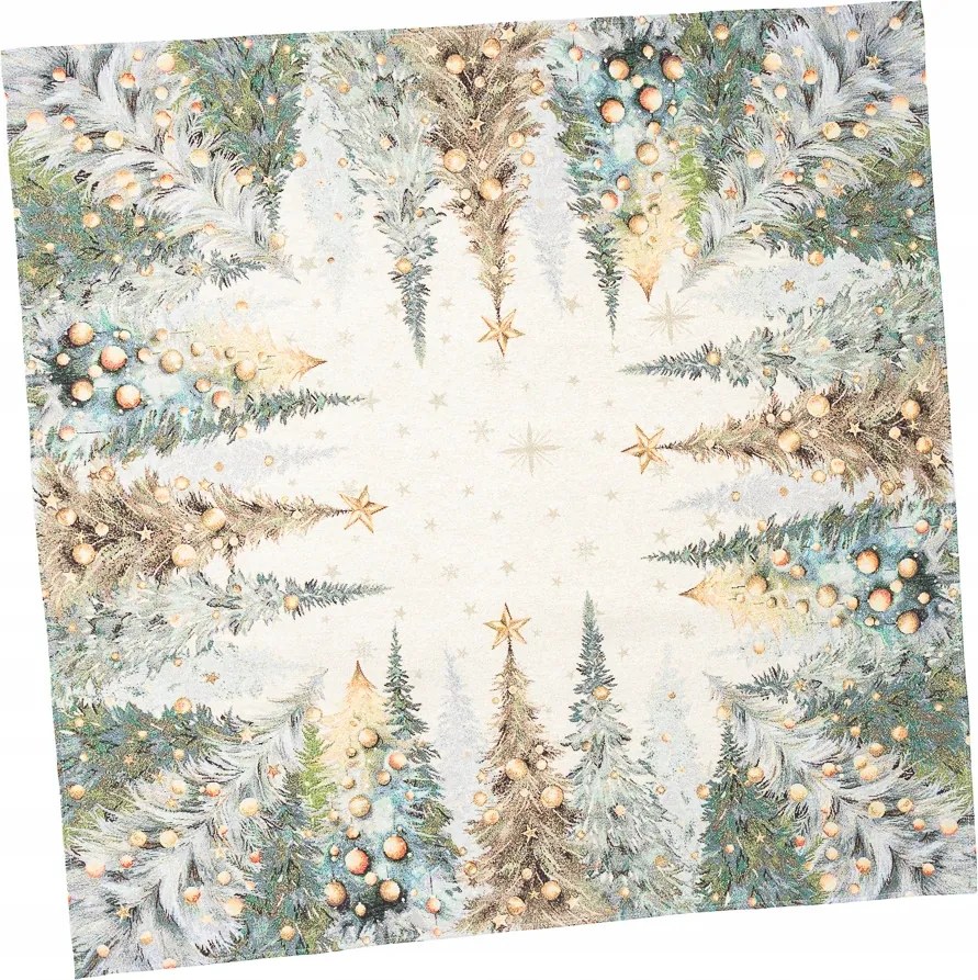Abrosz gobelin 97x100cm-elegáns karácsonyi mintás téli karácsonyfa