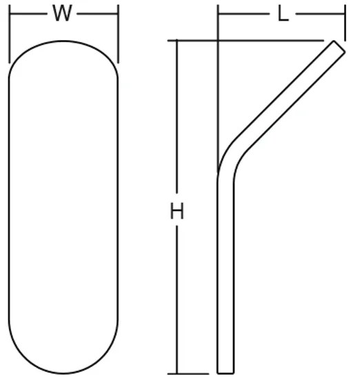 Fogas  Viefe TIK alumínium,  80mm, matt fekete EI
