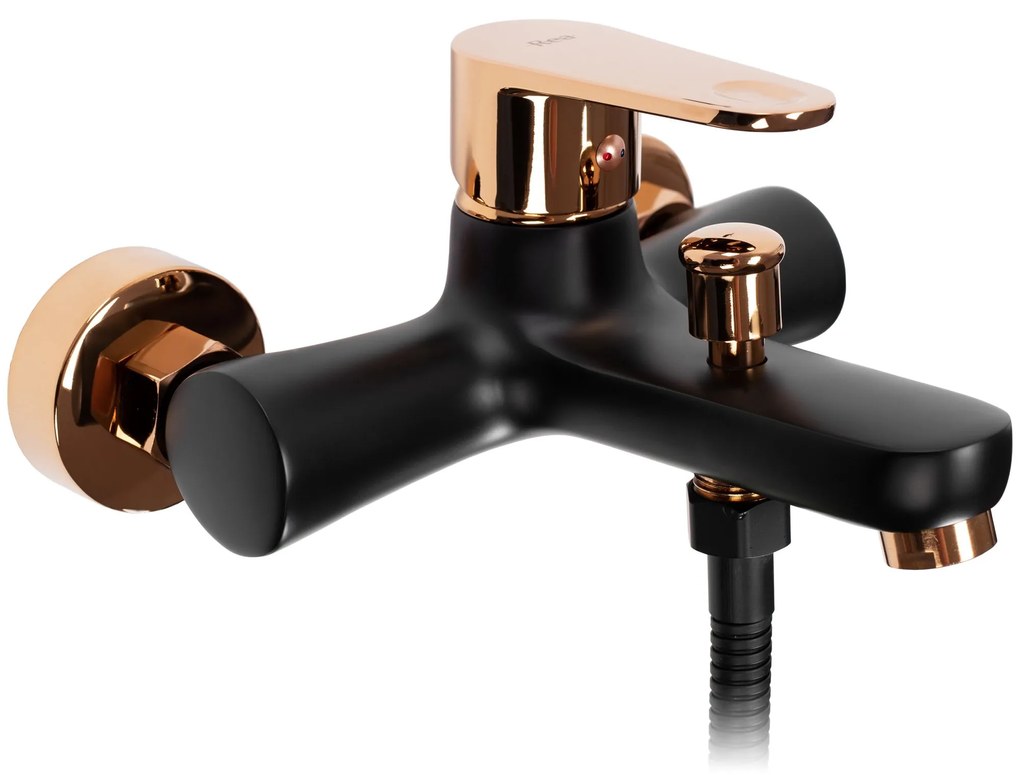 Fürdőkád csaptelep REA Mild Black Rose Gold
