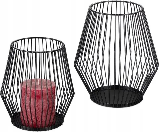 Dekoratív 2 db-os gyertyatartó szett Gr135