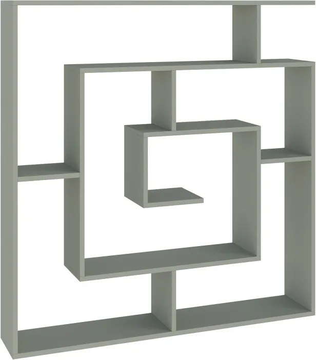 Labirent könyvespolc, hamvaszöld, 125 cm