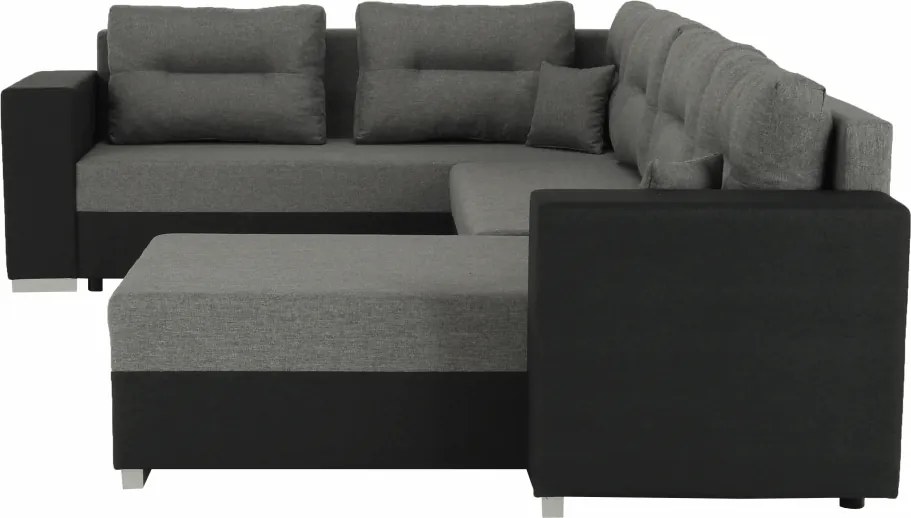 Univerzális ülőgarnitúra, sötétszürke/szürke, MERSI