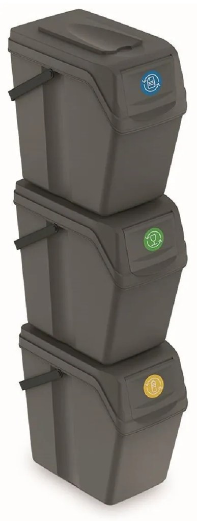 PROSPERPLAST SORTIBOX hulladékgyűjtő tartályok készlete, 3x25l