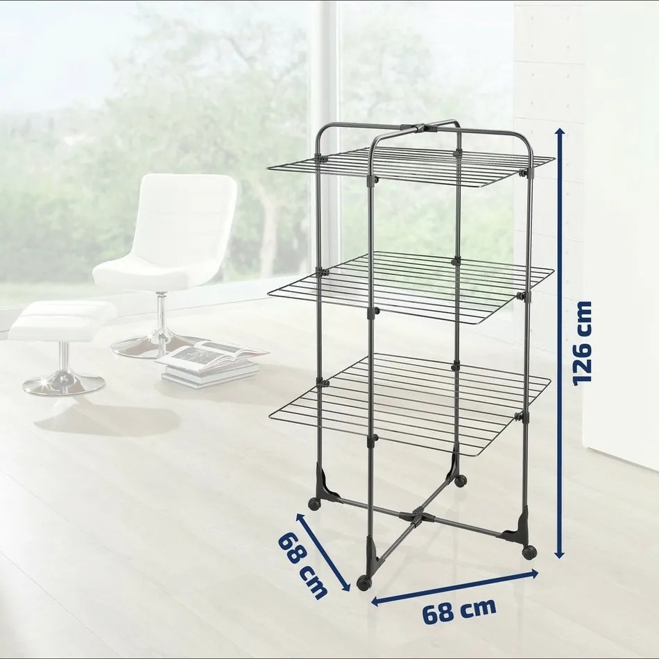 Leifheit Classic Tower 270 BLACK ruhaszárító, S