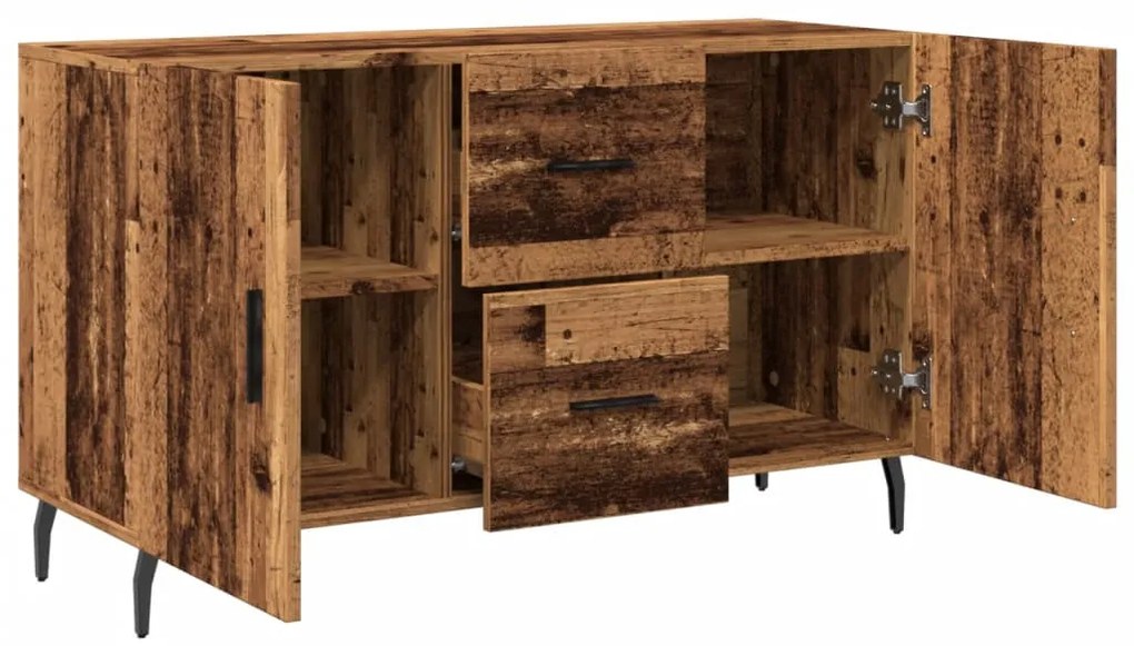 antik fa színű szerelt fa tálalószekrény 100 x 36 x 60 cm