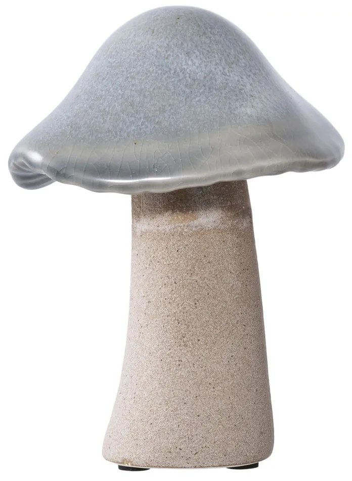 Asztali dekoráció Gomba, kerámia, zöld, barna, kék, 3 db