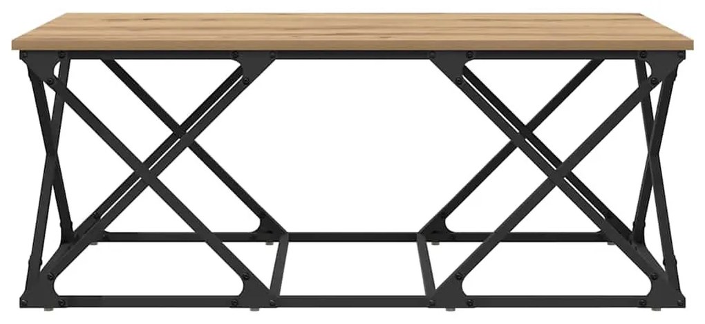 Dohányzóasztal kézműves tölgy 100 x 49 x 40 cm Faanyag