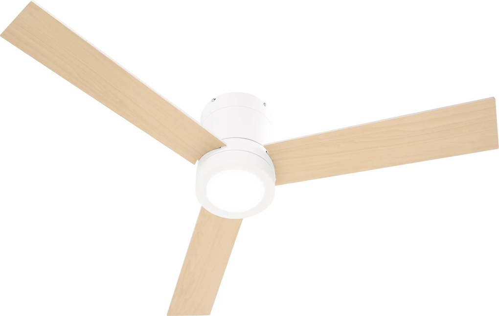 HOMCOM Mennyezeti Ventilátor Világítással, Távirányítóval, 48W Mennyezeti Lámpa Ventilátorral, 112 cm Csendes Dimmelhető Mennyezeti Lámpa Időzítővel,