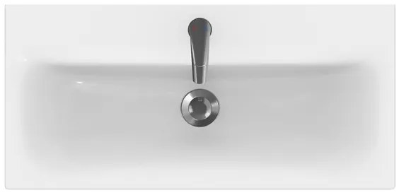 Cersanit S801-225-DSM - Falra szerelhető fürdőszobai szekrény mosdóval MODUO SLIM fehér