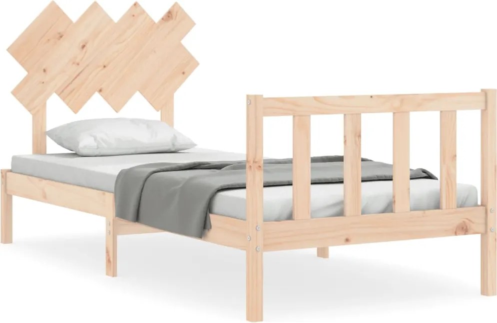 vidaXL tömör fenyőfa ágy matrac nélkül 90 x 200 cm
