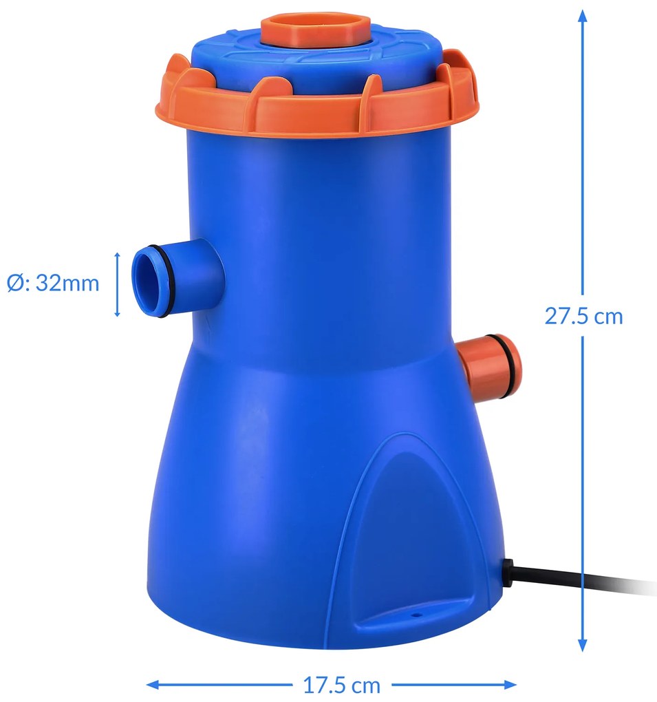 Deuba Medencei szűrőszivattyú MZP40 kék/narancssárga 3 400 l/h
