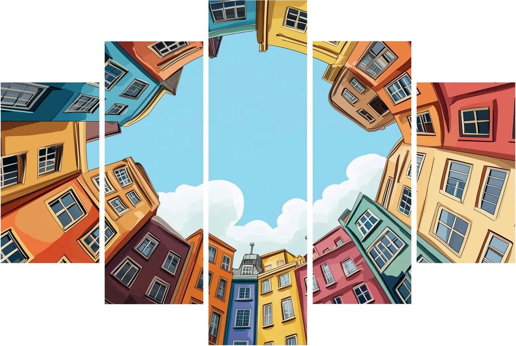 Kép - Házak között (150x105 cm)