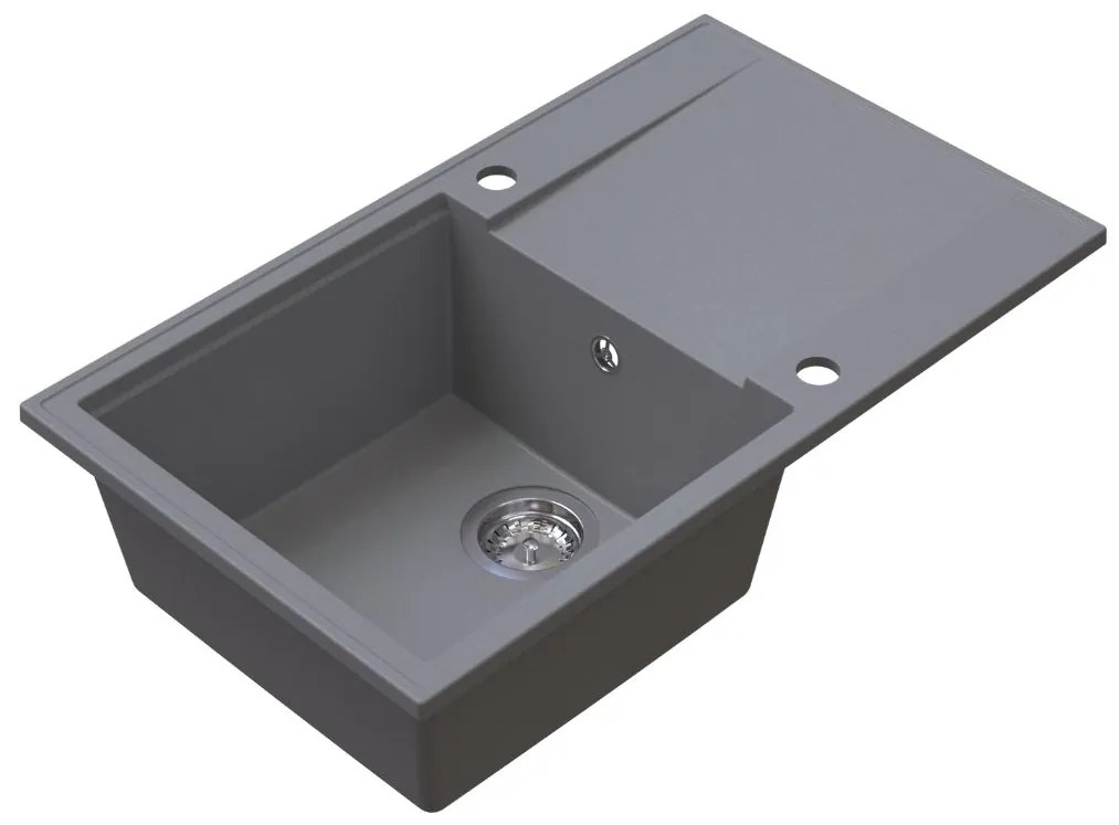 SINK Quality Quality Sink55 mosogató, gránit konyhai mosogató 780x460x215 mm, szürke, SKQ-SINK.D.1KDOL
