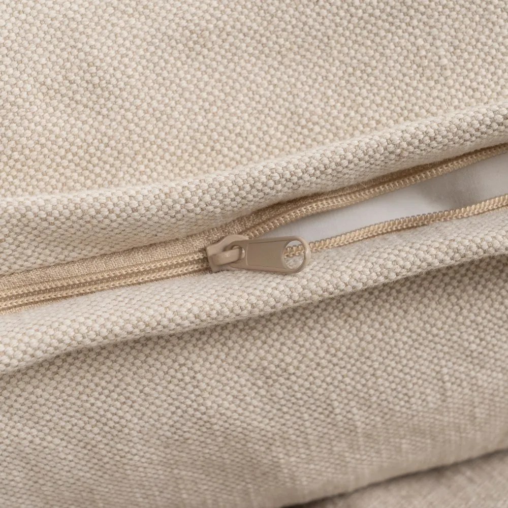 Krémszínű len kanapé 180 cm – Ixia