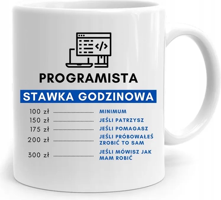 Programozó Informatika Bögre Óradíj fényképes nyomtatással