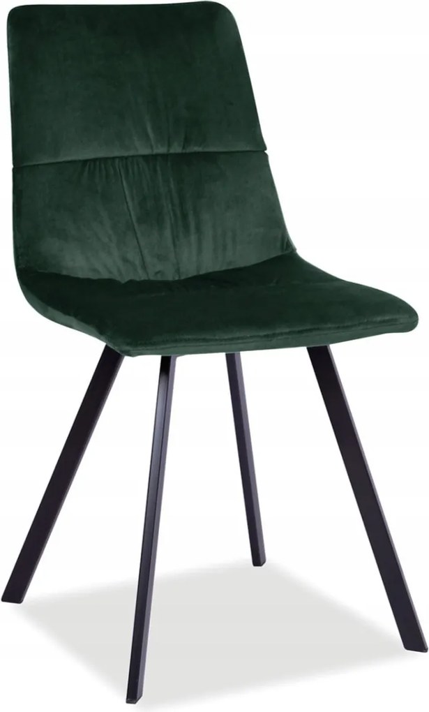 Toledo zöld velúr kárpitozott szék nappaliba, fésülködőasztalra, étkezőbe