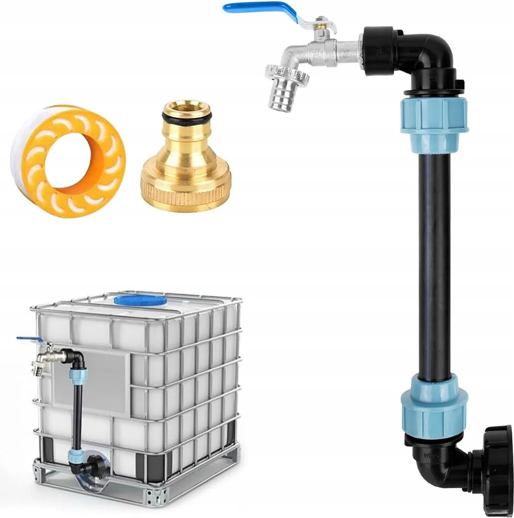 Mauzer csaptelep 3/4 magas csaptelep esővízgyűjtő tartályhoz lefolyó hordó