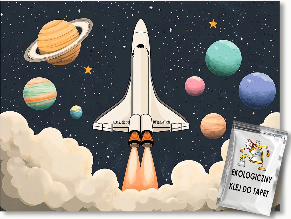 Fotótapéta Flizelina Kozmosz Bolygók Rakéta Utazás Kezdés 254x184 ragasztó