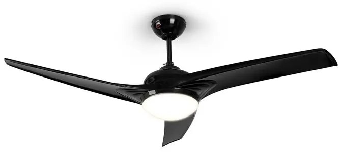 Klarstein Figo, mennyezeti ventilátor, 52" (132 cm) ø, teljesítmény: 55 W, fekete