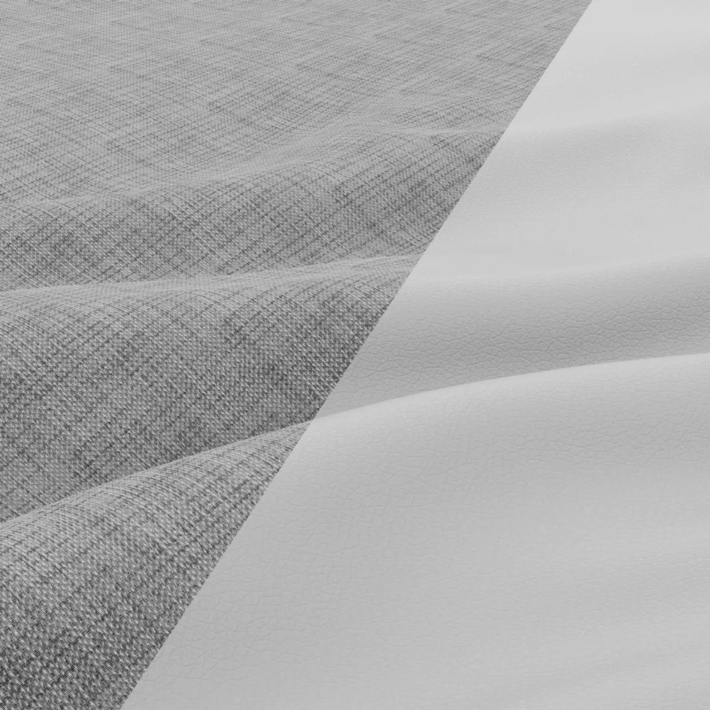 Toronto sarokkanapé, 2 ágyneműtartóval, fonott + műbőr, baloldali, szürke - fehér