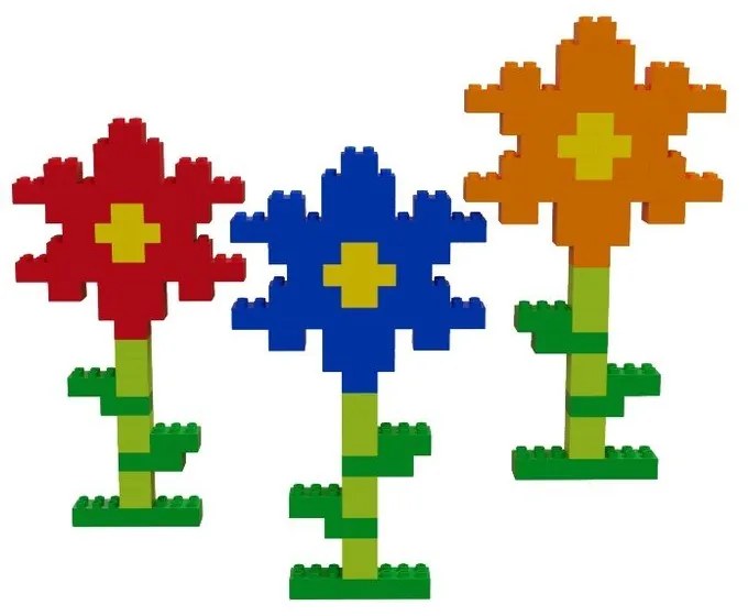 Rainbow építőkocka szett golyópályához, 120 db-os - Hubelino