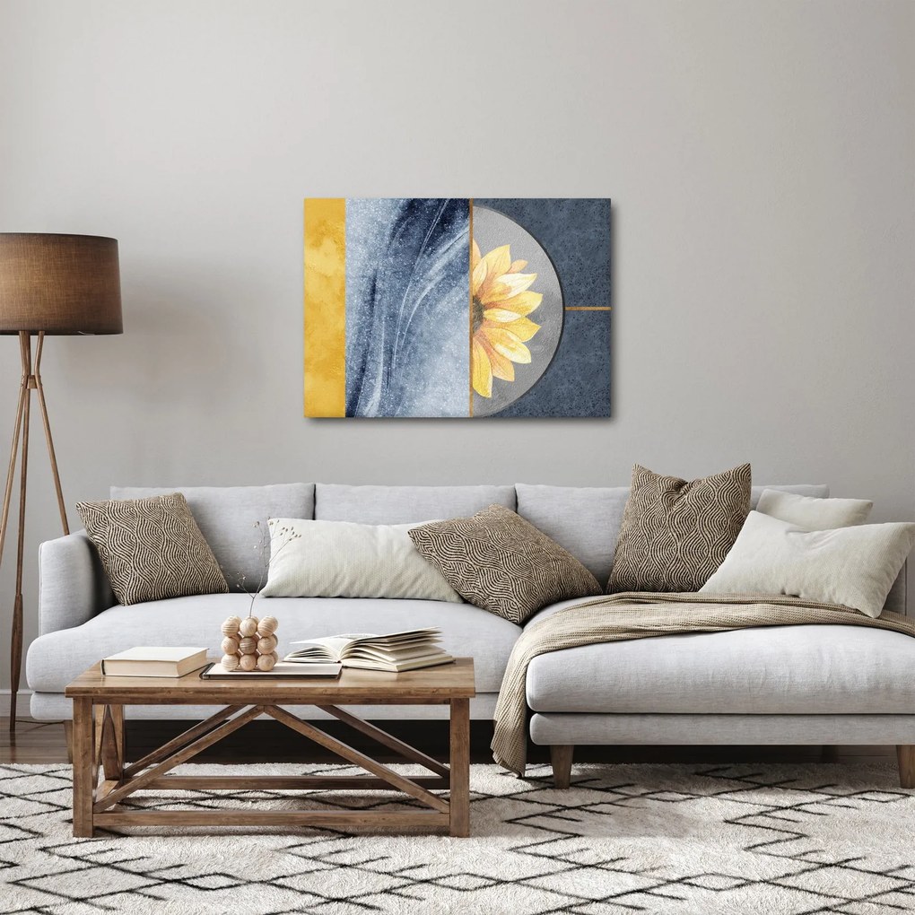 Kép - Formák és a virág (70x50 cm)